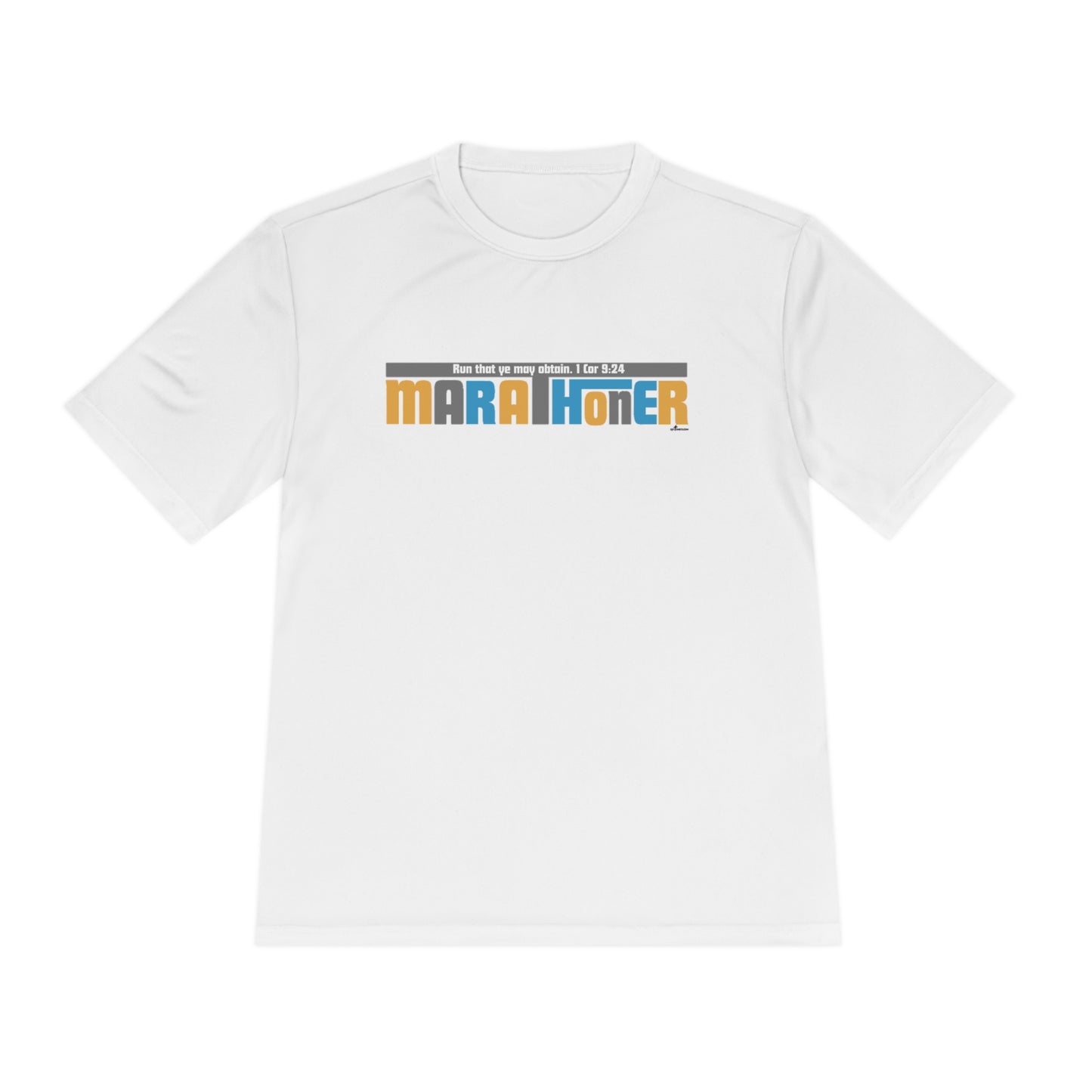 Athletic Tee - MARATHONER (Run that ye may obtain 1Cor 9:24 KJV)