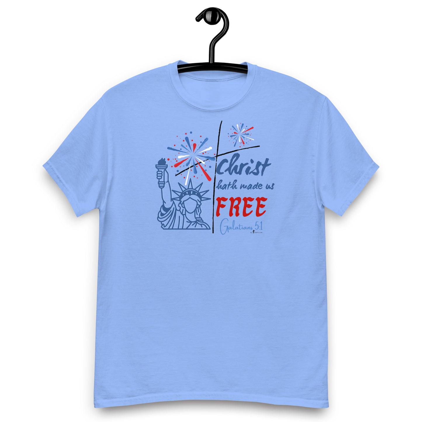 Christ hath made us free - Gal 5:1 KJV, 4th of July shirt, 5 color options