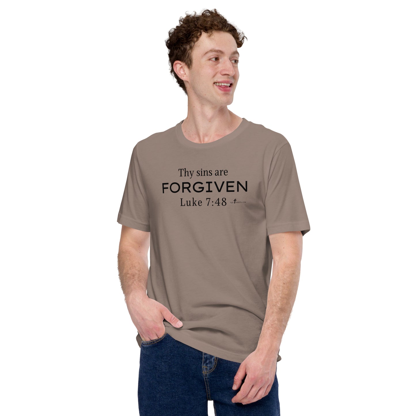 Thy sins are forgiven. Luke 7:48 KJV, Unisex t-shirt