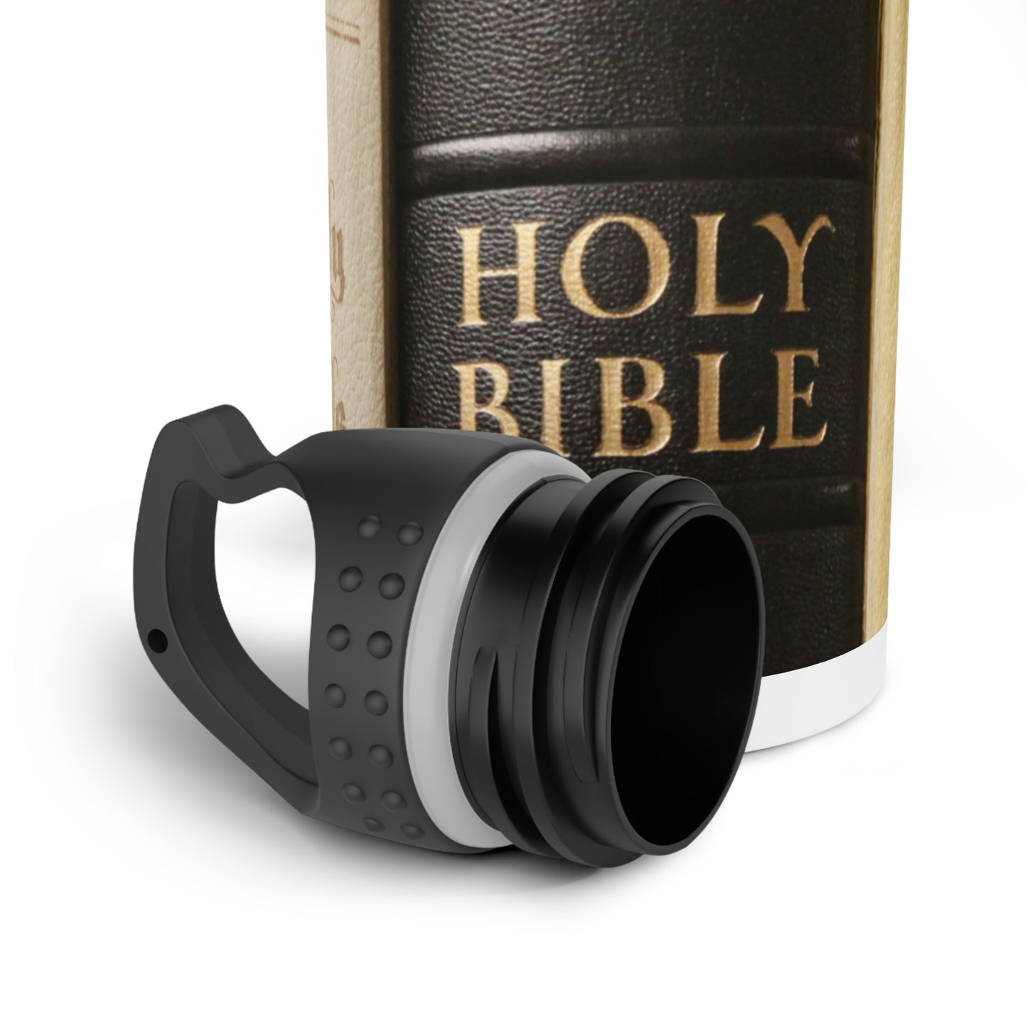 Stainless Steel Water Bottle with Bible edges