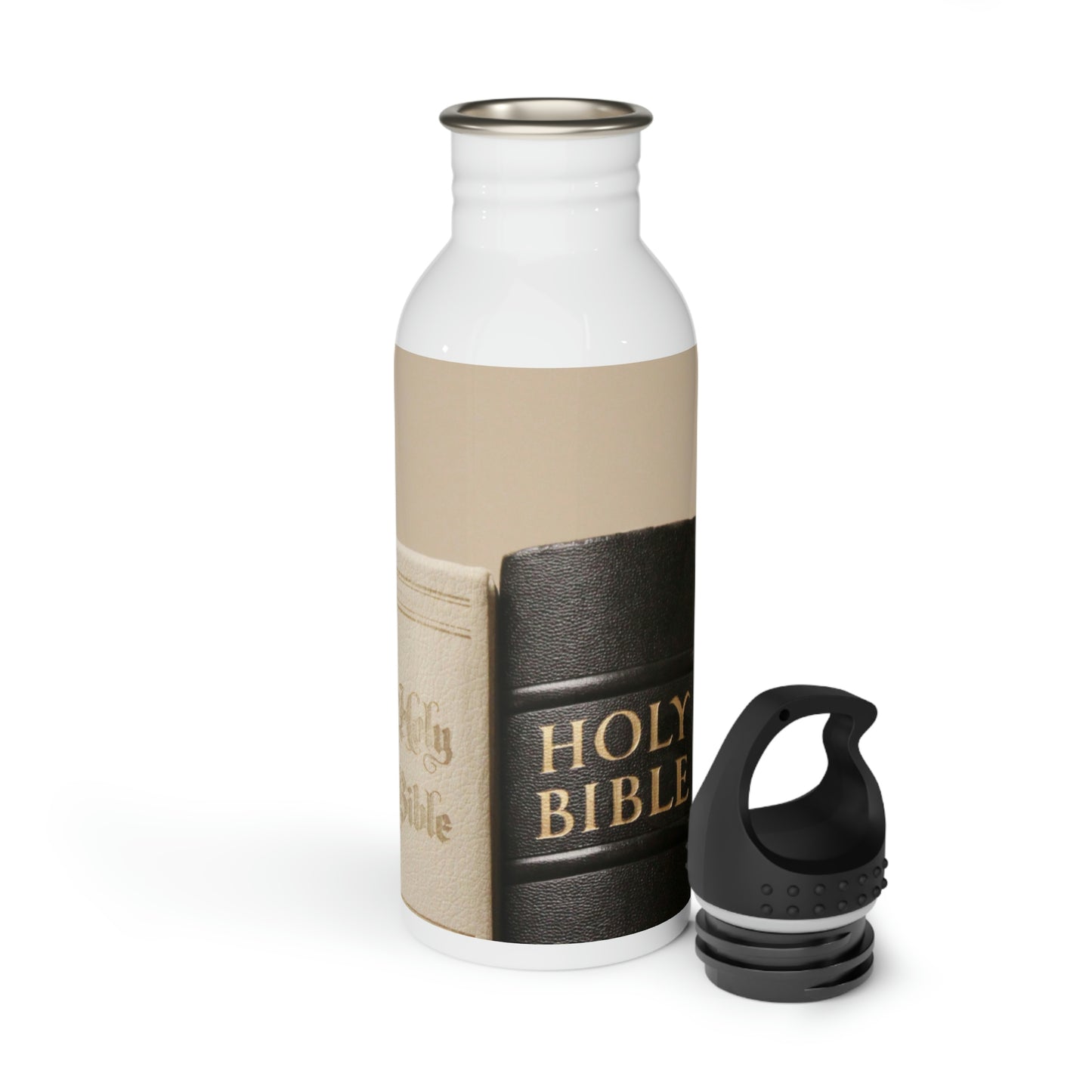 Stainless Steel Water Bottle with Bible edges